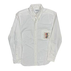 Thom Browne New York Oxford Shirt White Hector Long Sleeve Made in Japan Medium